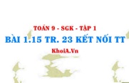 Bài 1.15 trang 23 Toán 9 Kết nối tri thức Tập 1